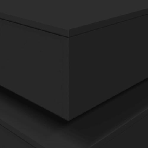 Sofabord med LED-lys 90x50x40 cm sort