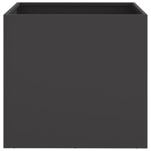 Plantekasser 2 stk. 49x47x46 cm koldvalset stål sort