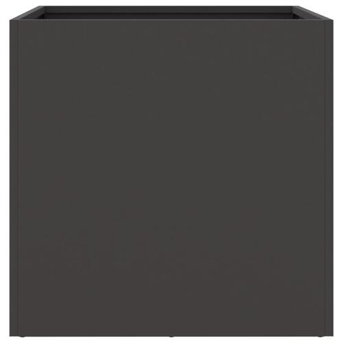 Plantekasser 2 stk. 49x47x46 cm koldvalset stål sort