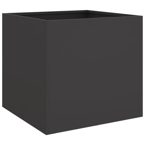 Plantekasser 2 stk. 49x47x46 cm koldvalset stål sort