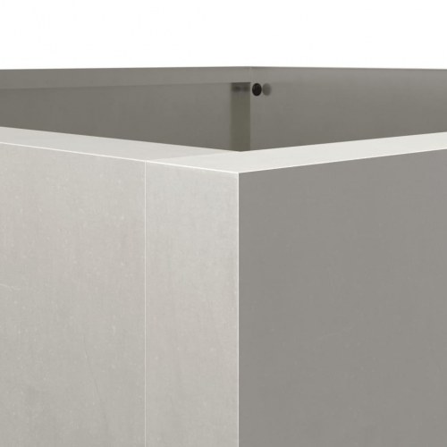 Plantekasse i rustfrit stål 42 x 38 x 75 cm - sølvfarvet