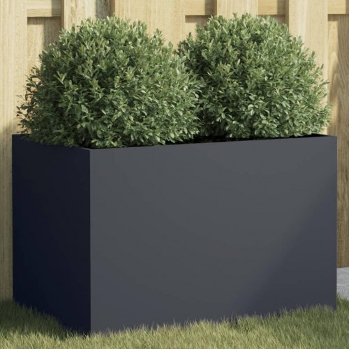 Plantekasse i stål 62 x 40 x 39 cm - antracitgrå