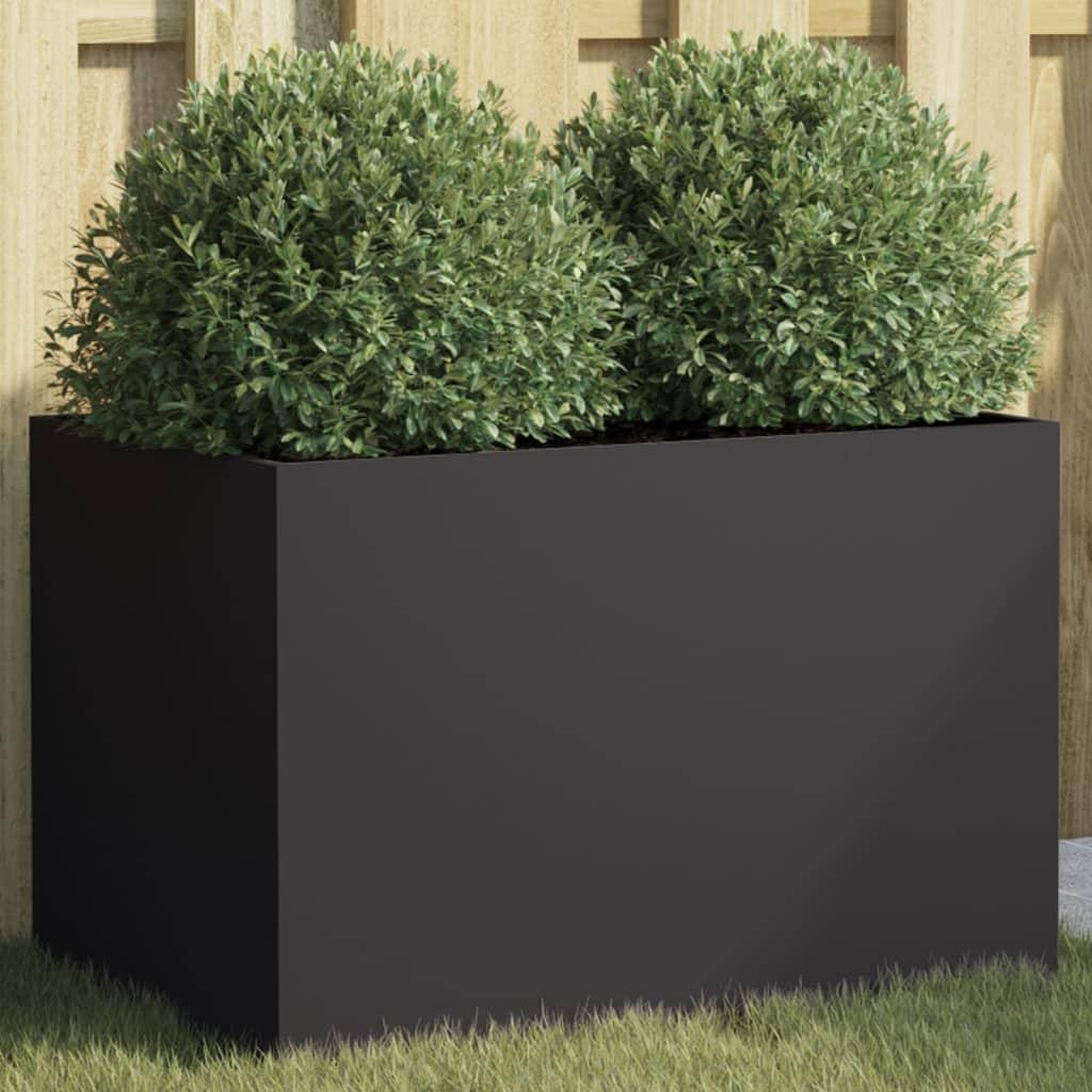 Plantekasse 62x40x39 cm koldvalset stål sort