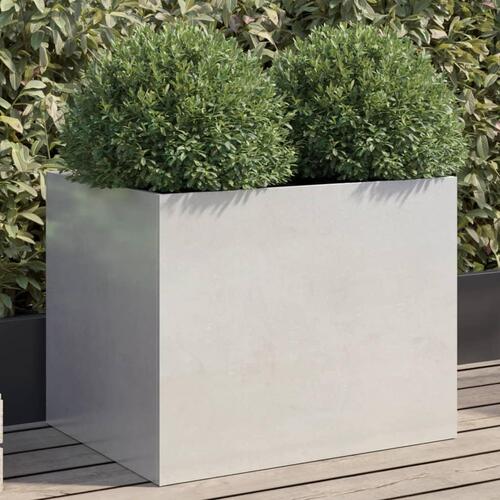 Plantekasse 62x47x46 cm rustfrit stål sølvfarvet