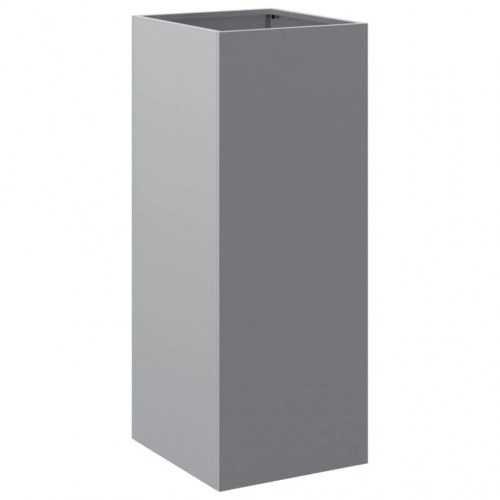 Plantekasse i galvaniseret stål 32 x 29 x 75 cm - sølvfarvet