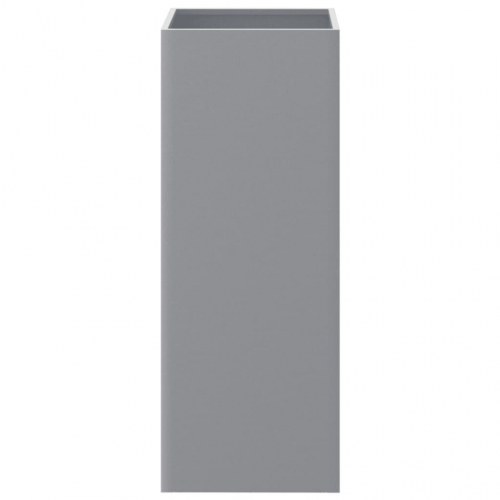 Plantekasse i galvaniseret stål 32 x 29 x 75 cm - sølvfarvet