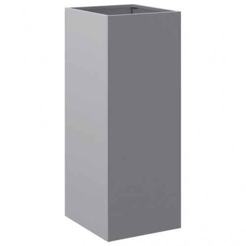 Plantekasse i galvaniseret stål 32 x 29 x 75 cm - sølvfarvet