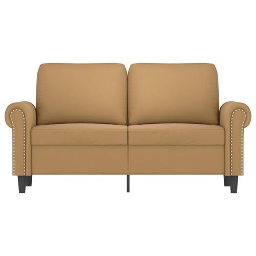 2-personers sofa 120 cm fløjl brun