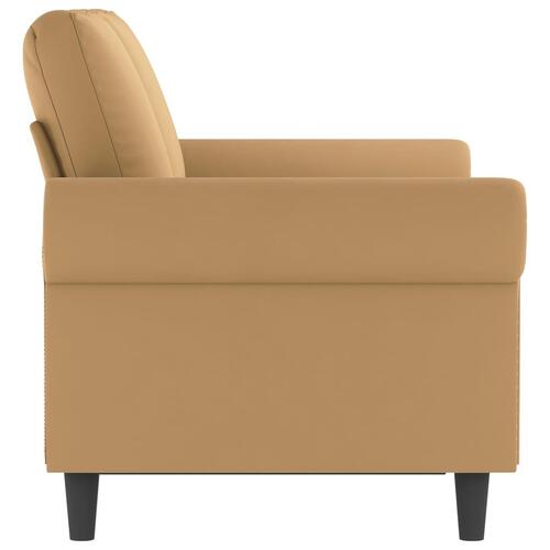 2-personers sofa 120 cm fløjl brun