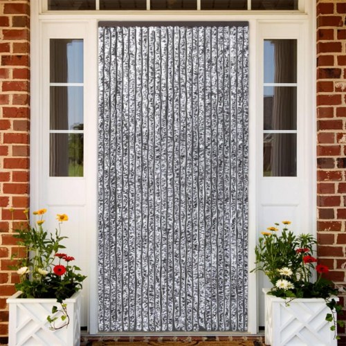 Flueforhæng 100 × 230 cm i chenille - brun og beige