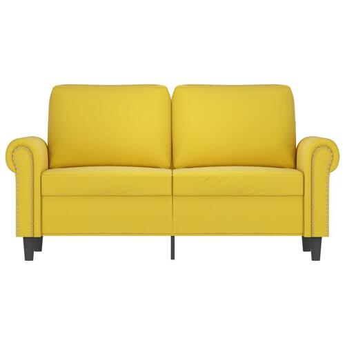 2-personers sofa 120 cm fløjl gul