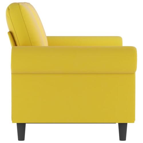 2-personers sofa 120 cm fløjl gul