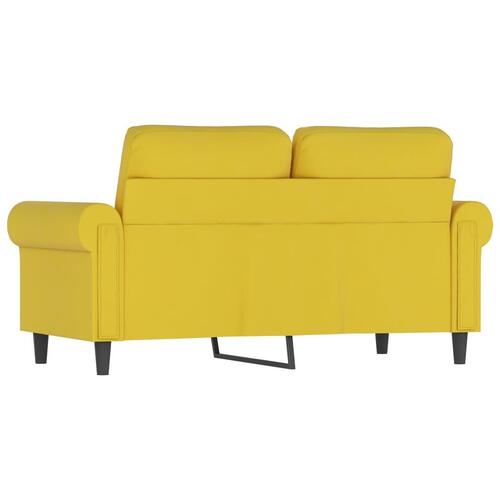 2-personers sofa 120 cm fløjl gul