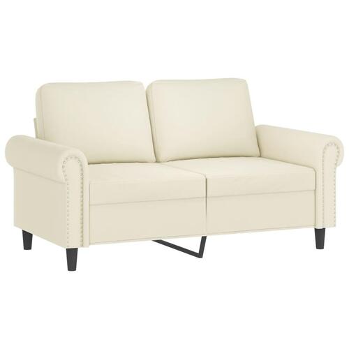 3 personers sofa med puder velour cremefarvet