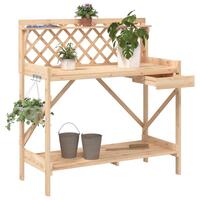 Pottebord med espalier massivt fyrretræ