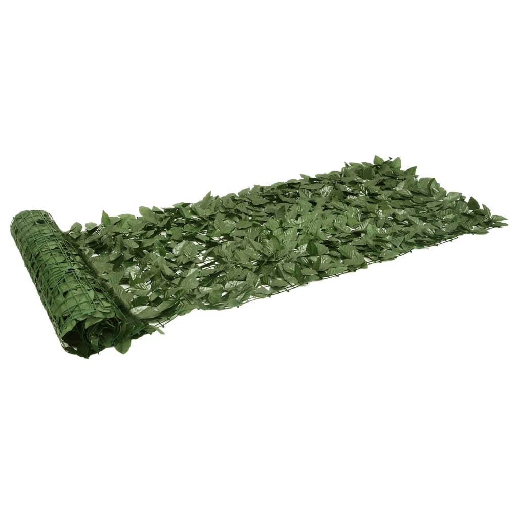 Altanafskærmning 200x75 cm mørkegrønne blade