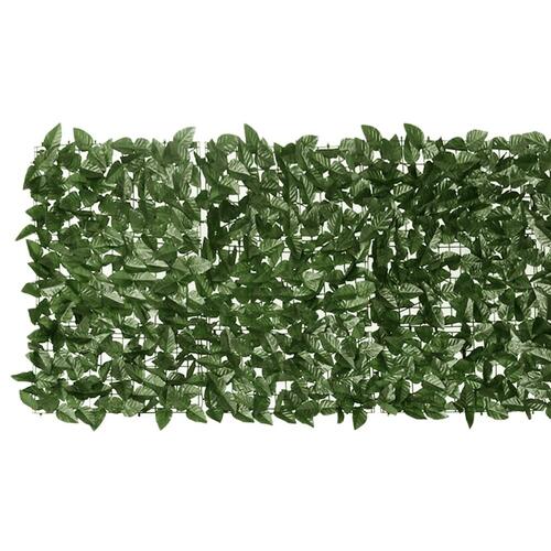 Altanafskærmning 200x75 cm mørkegrønne blade
