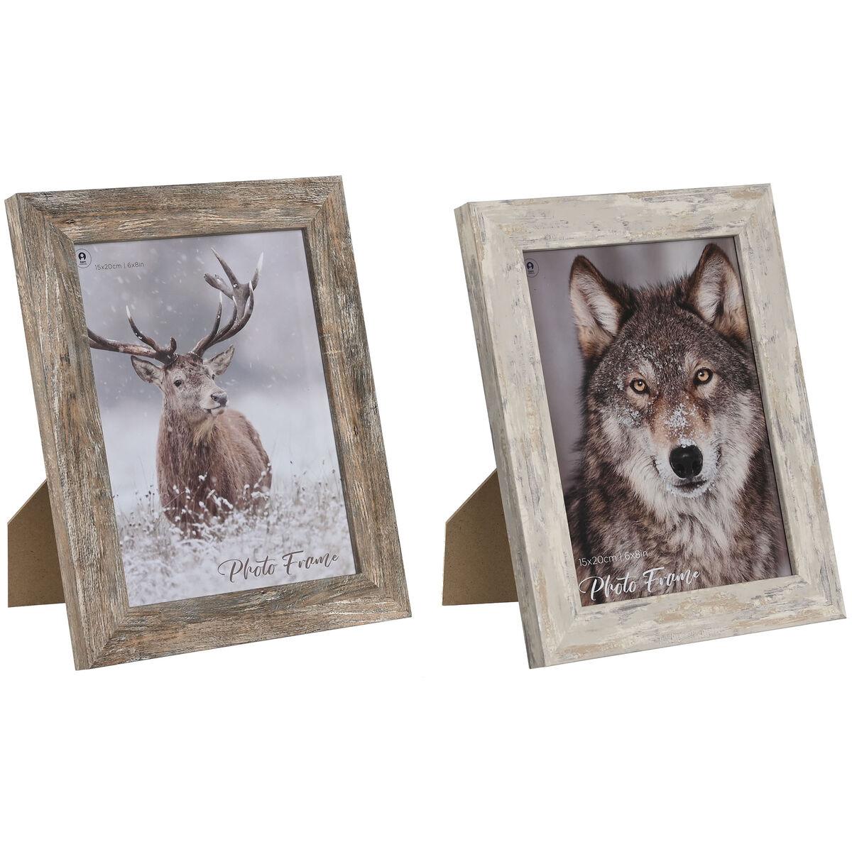 Fotorammer - hvid/natur, skandinavisk, 19,5 × 2 × 24,5 cm (2 stk.)