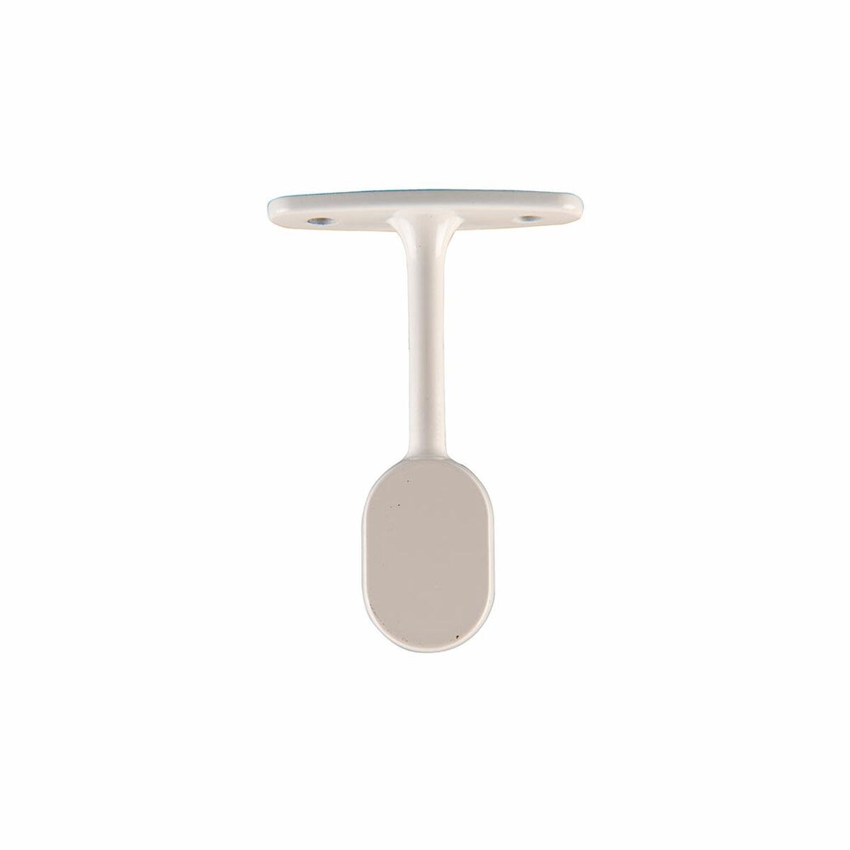 Stor Planet holder til garderobestang, hvid oval 15 × 25 mm (2 stk.)