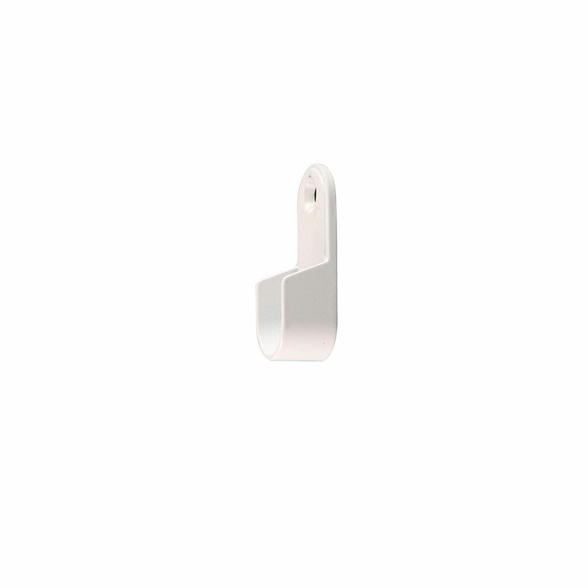 Stor Planet holder til garderobestang - hvid, oval 15 × 25 mm (2 stk.)