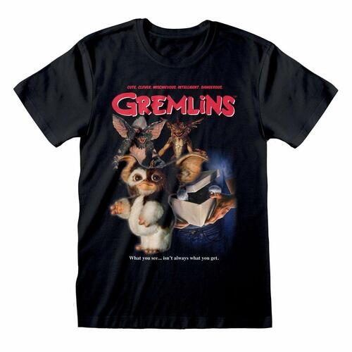 Kortærmet T-shirt Gremlins Homeage Style Sort Unisex S