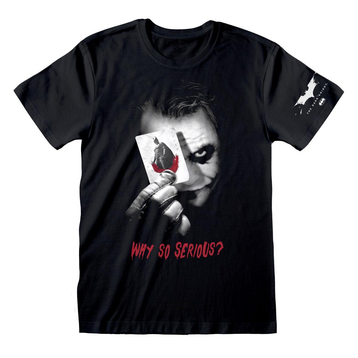 Unisex Kortærmet T-shirt Batman Why So Serious Sort XL