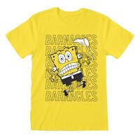 Unisex Kortærmet T-shirt Spongebob Barnacles Gul XXL