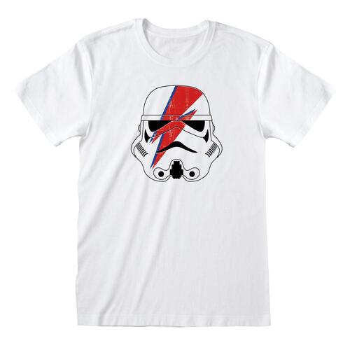 Unisex Kortærmet T-shirt Star Wars Ziggy Stormtrooper Hvid M