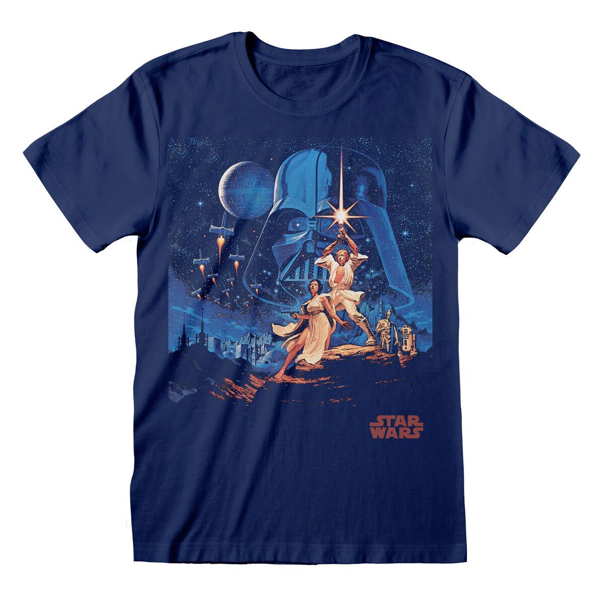 Star Wars unisex T-shirt - New Hope Vintage, sort (M)