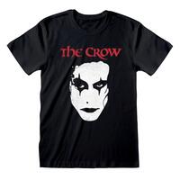 Unisex Kortærmet T-shirt The Crow Face Sort XL