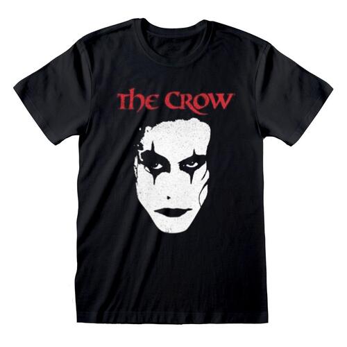 Unisex Kortærmet T-shirt The Crow Face Sort XL
