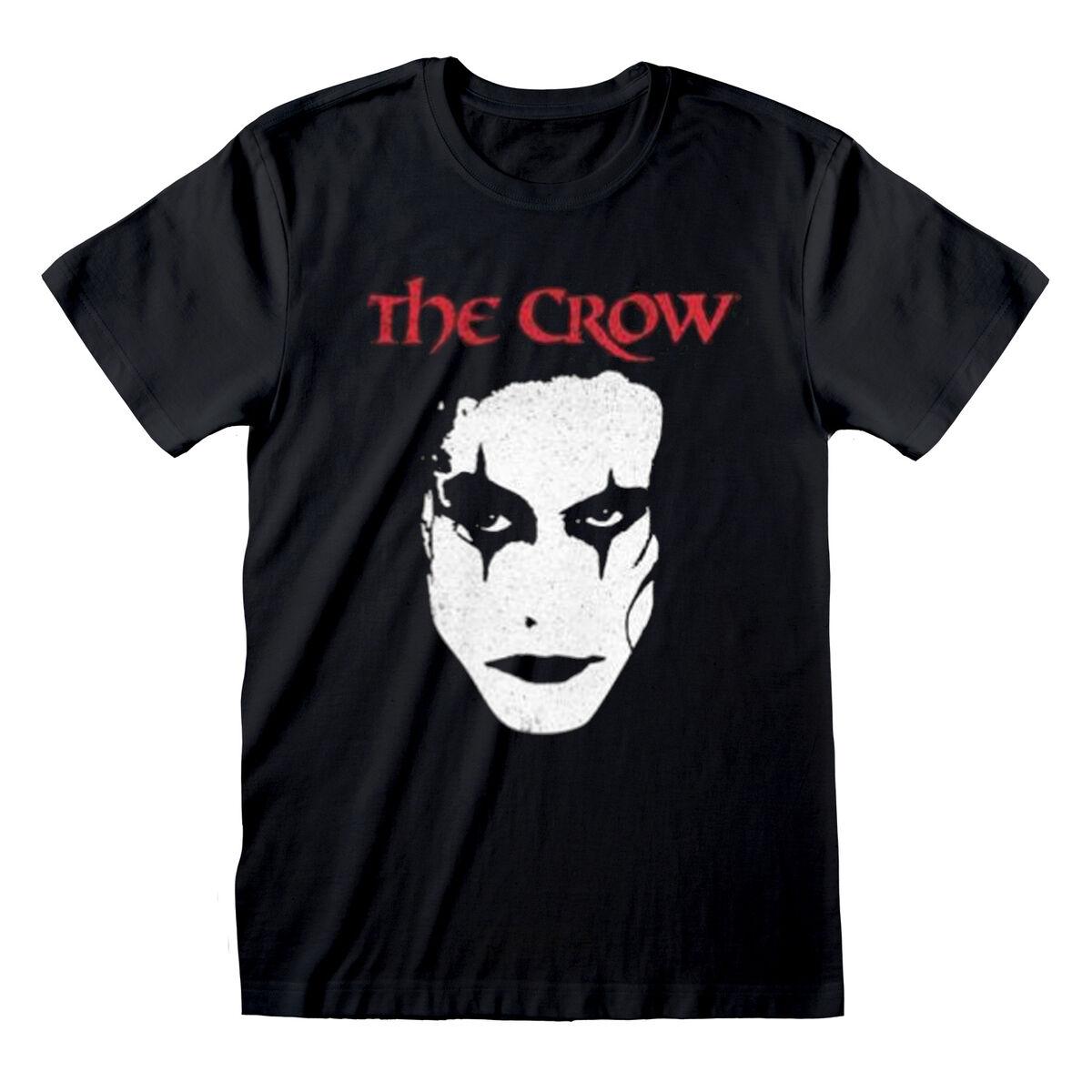 Unisex Kortærmet T-shirt The Crow Face Sort XL