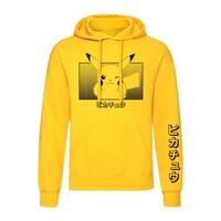 Unisex Hættetrøje Pokémon Pikachu Katakana Gul L