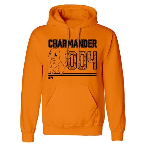 Unisex Hættetrøje Pokémon Charmander Line Art Orange L
