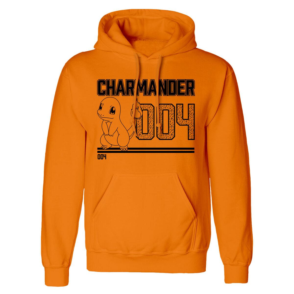 Unisex Hættetrøje Pokémon Charmander Line Art Orange M