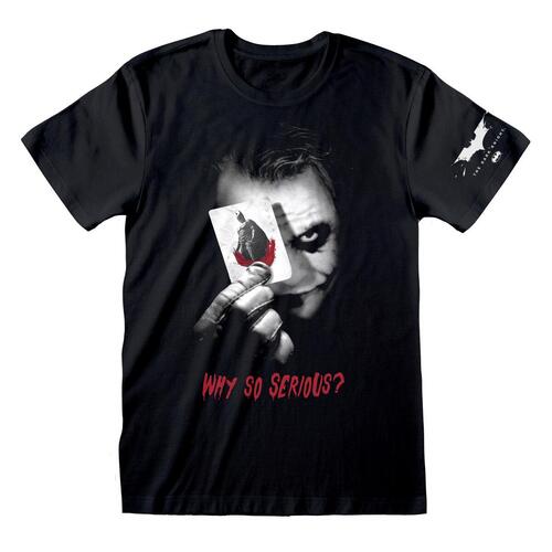 Unisex Kortærmet T-shirt Batman Why So Serious Sort XXL
