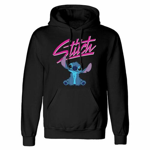 Unisex Hættetrøje Stitch Script Sort S