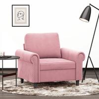 Lænestol 60 cm velour lyserød