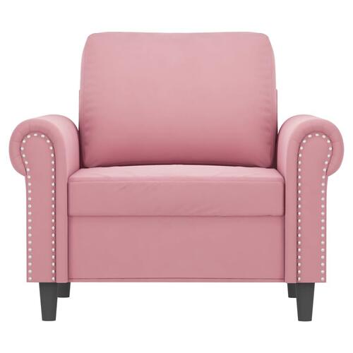 Lænestol 60 cm velour lyserød