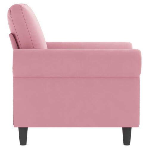 Lænestol 60 cm velour lyserød