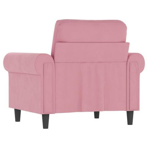 Lænestol 60 cm velour lyserød