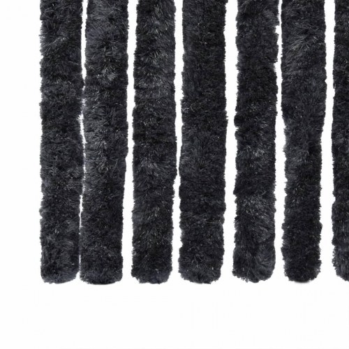Flueforhæng 100×230 cm i chenille - antracitgrå