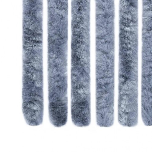 Flueforhæng 100 × 230 cm i chenille - sølvfarvet dørgardin