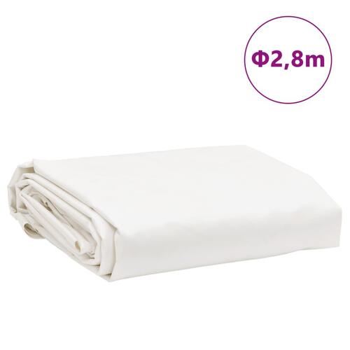 Presenning Ø 2,8 m 650 g/m² hvid