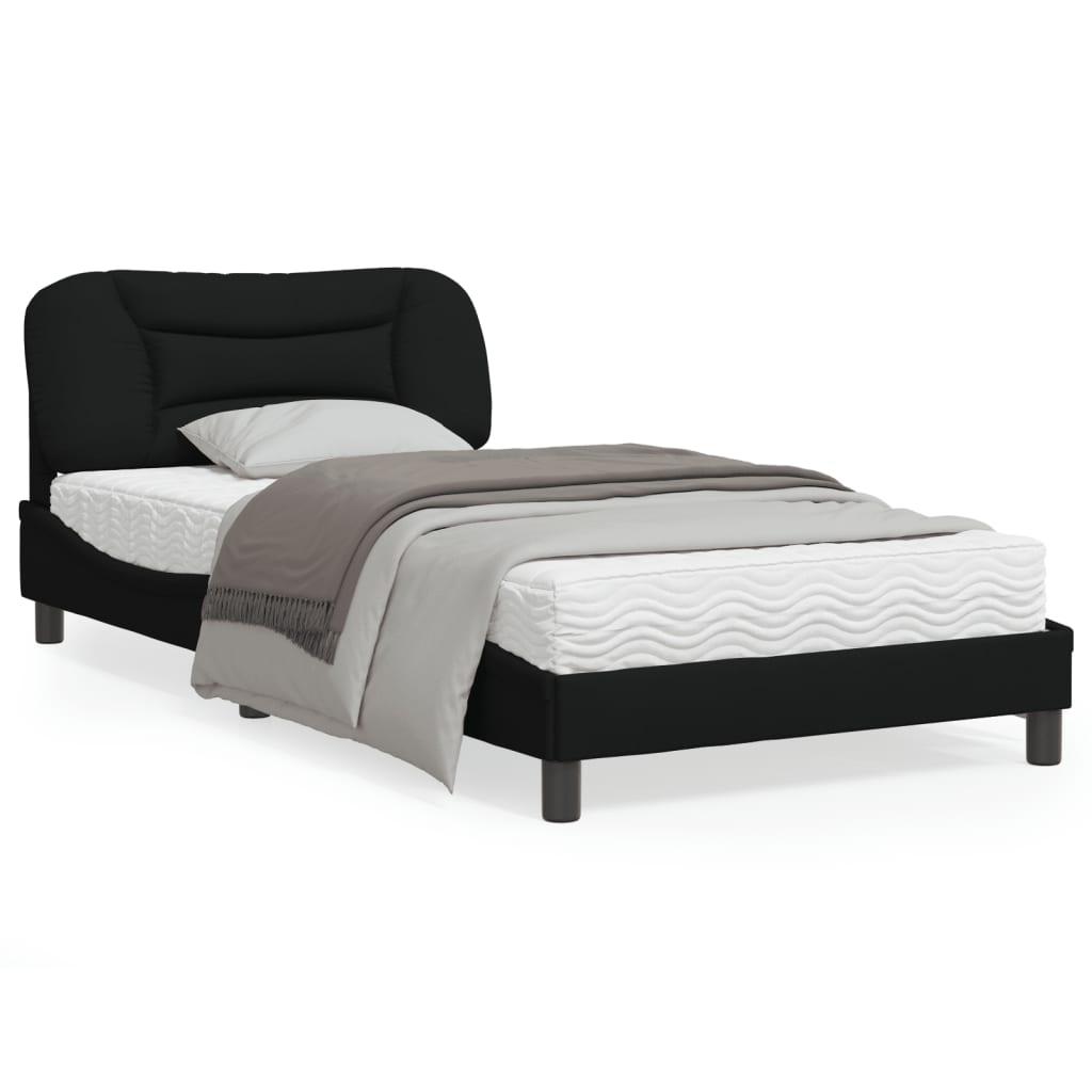 Sengeramme uden madras Hvar Sort 100x200 cm Stof billede