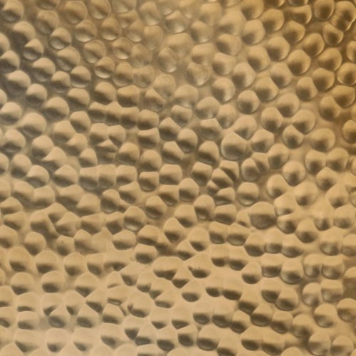 Sofabord Ø50x30 cm hamret aluminium messingfarvet