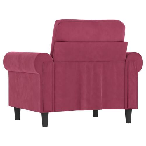 Lænestol 60 cm velour vinrød