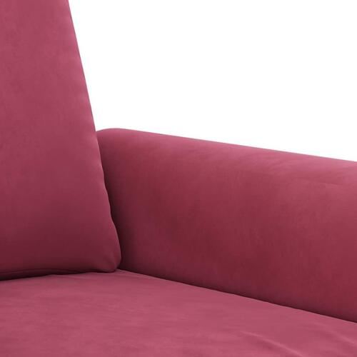 Lænestol 60 cm velour vinrød