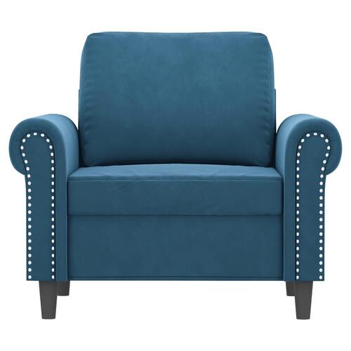 Lænestol 60 cm velour Blå