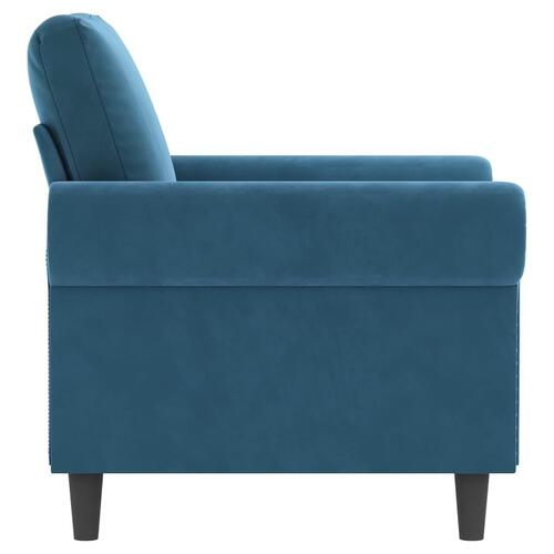 Lænestol 60 cm velour Blå